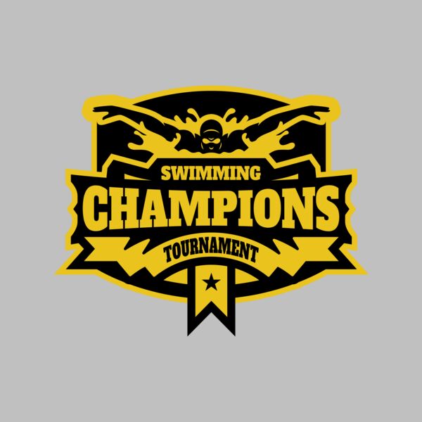 Champions Swimming Tournament logo template Thumbnail