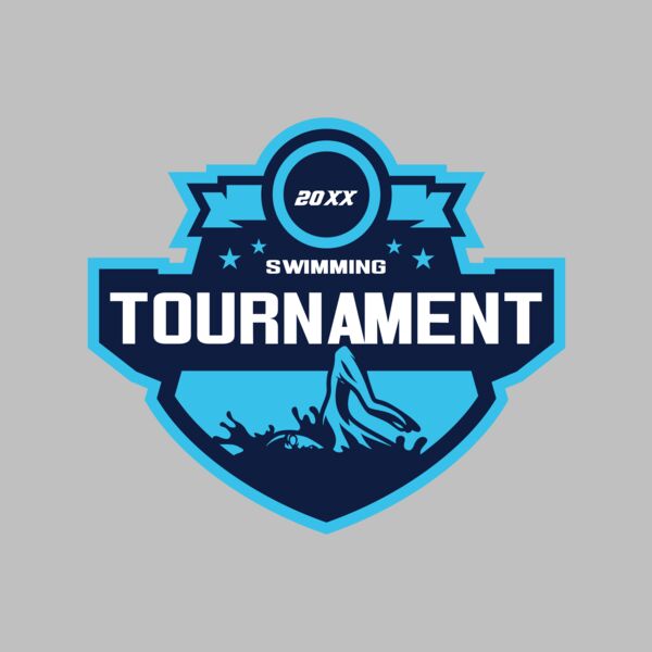 Swimming Tournament logo template Thumbnail