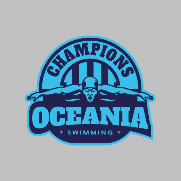 Oceania Champions Swimming logo template Thumbnail