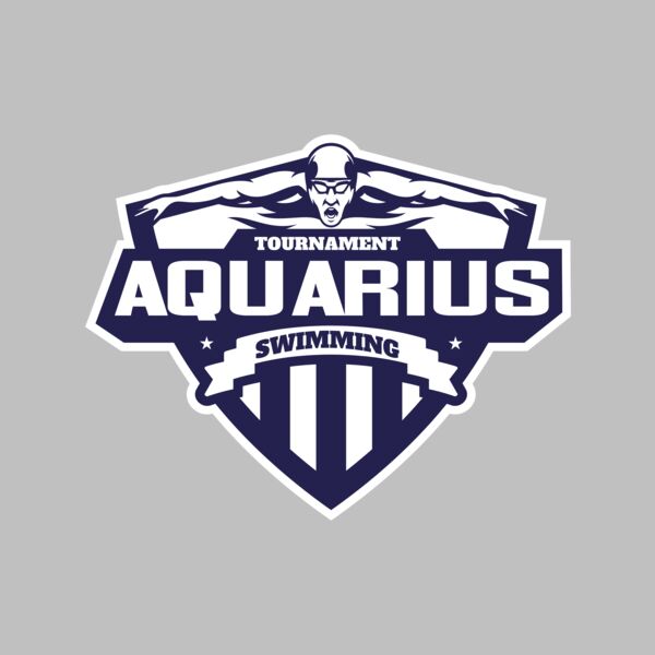 Aquarius Swimming Tournament logo template Thumbnail