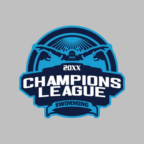 Champions League Swimming logo template Thumbnail
