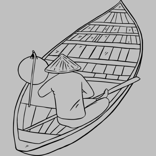Traditional Boat with Rower Thumbnail