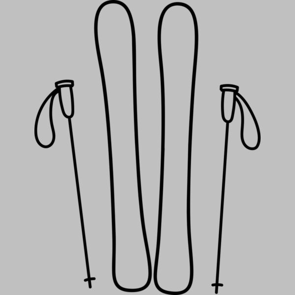 Ski Board and Poles 2 Thumbnail